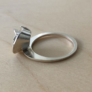 silver rose ring