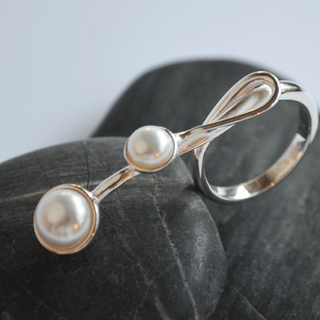 double pearl ring