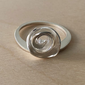 rose ring silver