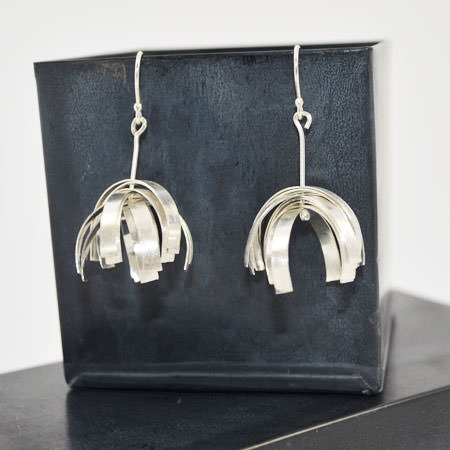 Silver arch-earrings