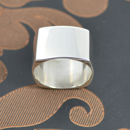 wide sterling silver ring