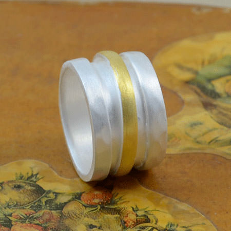 wide silver ring