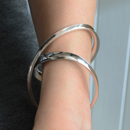 Silver Swirl Bangle