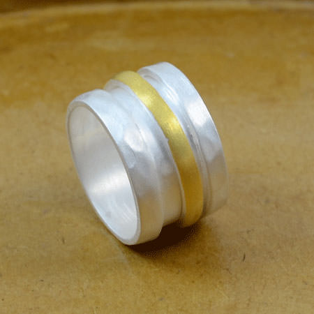 wide silver ring