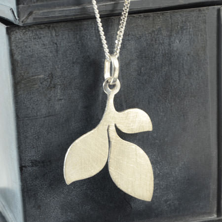 leaves sterling silver pendant