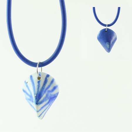 Porcelain blue necklace