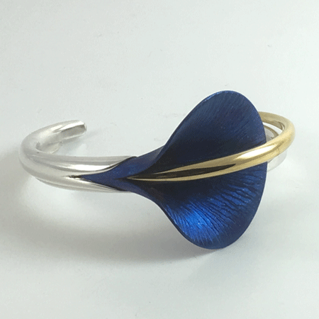 Blue Calla Lily bracelet