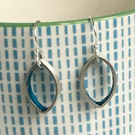 Blue shadow earrings