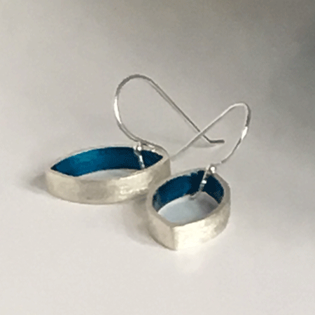 Blue shadow earrings