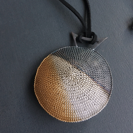 three coloured disc necklace