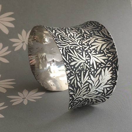 Folia silver cuff wide