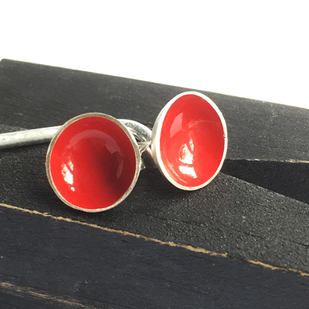 Little bowls of red silver studs