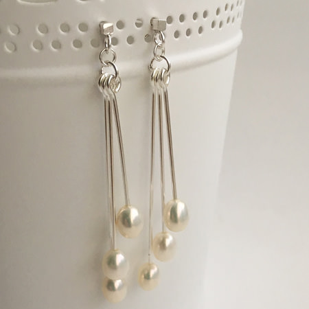 long pearl drop earrings
