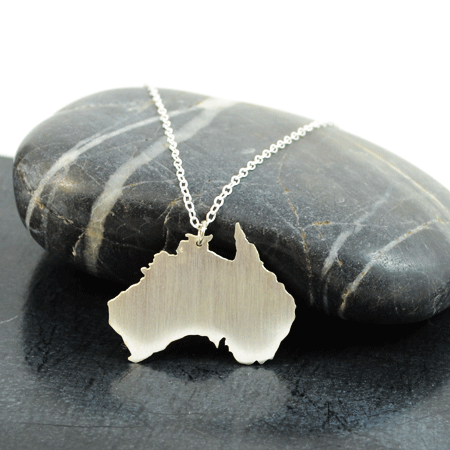 australia silver necklace