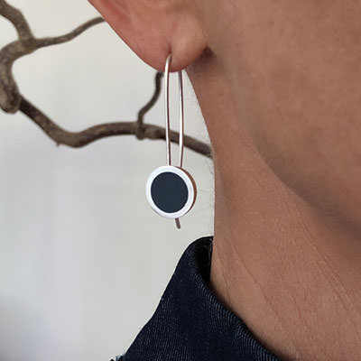 Blue earrings in silver