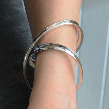 Swirled Australian silver bracelet