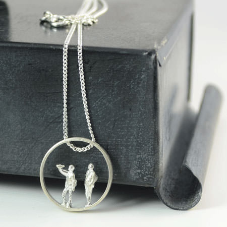 explorers silver necklace