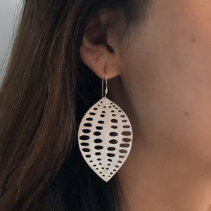 Large silver earrings