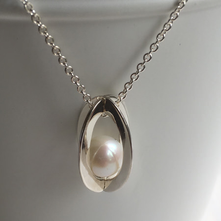 Caged Pearl Pendant | Crowded Silver Jewellery