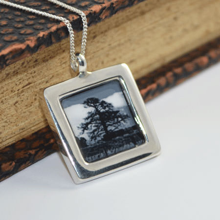 silver tree pendant