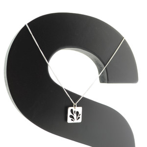 Sterling silver droplet pendant