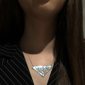 Triangle silver necklace