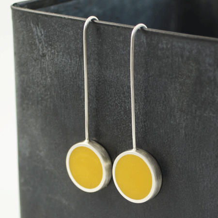 yellow-resin-earrings