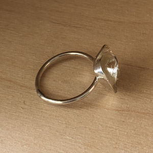 Small white rose ring