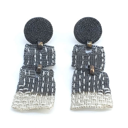 Stitched Regulus earrings Milena Zu. Part of our large range of Milena Zu jewellery available online.