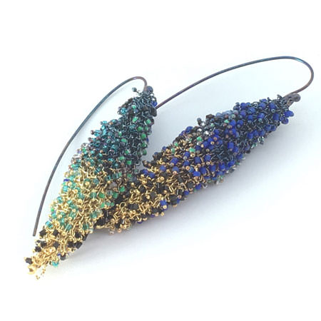 Unique earrings from Milena Zu in her beaded Zuben range. Part of our large range of Milena Zu jewellery.