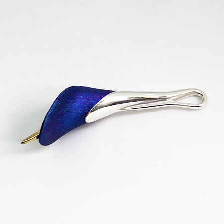 Narrow calla lily pendant | Crowded Silver Jewellery