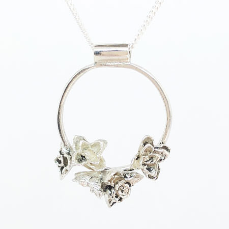 forest floor silver necklace