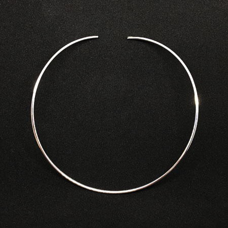 round silver choker