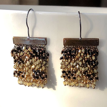 Milena Zu small beaded earrings