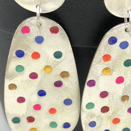 Large colour pop earrings
