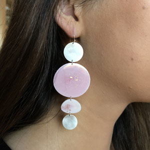 Pink earrings