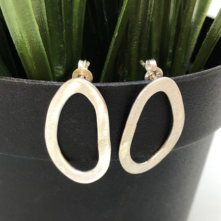 Sterling silver loop earrings