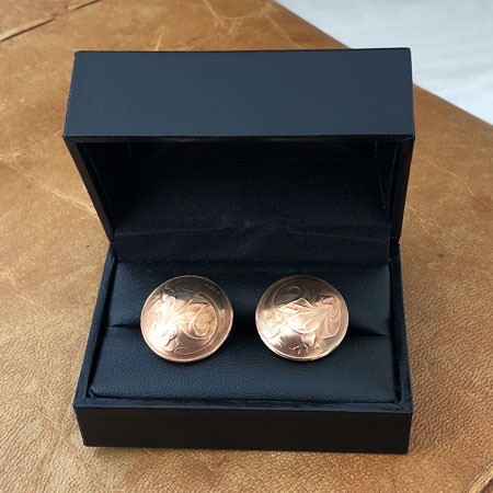 Australian copper coin cufflinks
