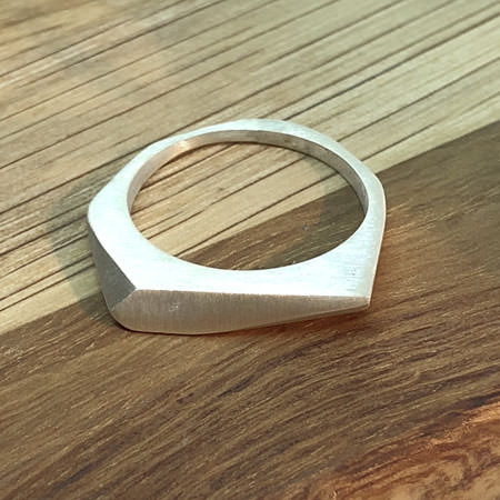 graphic sterling silver ring