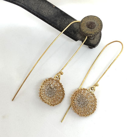 Vega gold drop earrings