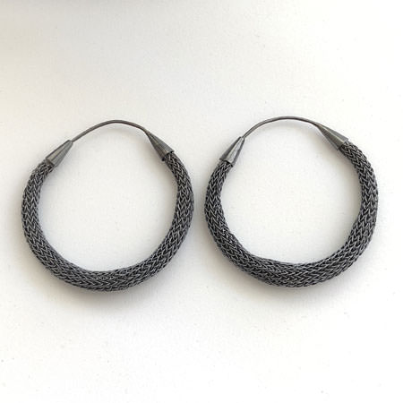Dark hoop earrings