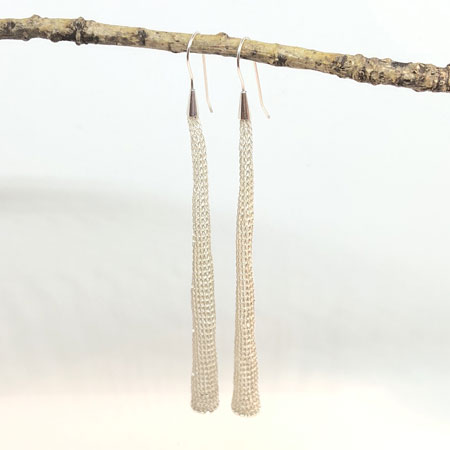 Long Altair silver earrings