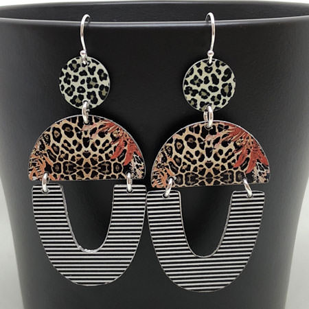 Safari print earrings