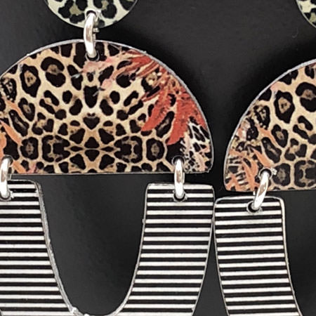 Safari print earrings