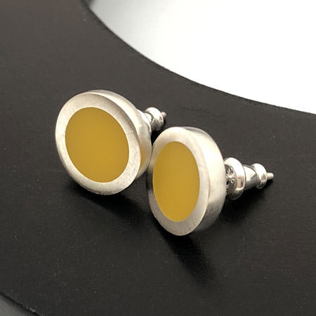 Yellow stud earrings