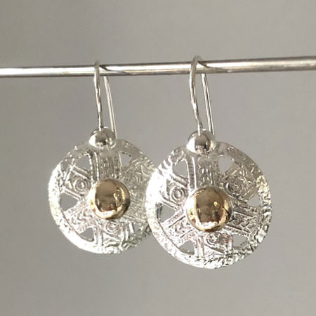 Amulet silver earrings