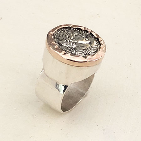 Empire silver signet ring