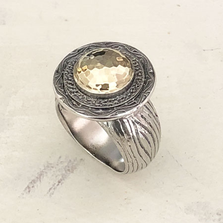 Helios sterling silver ring