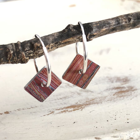 desert art silver earrings