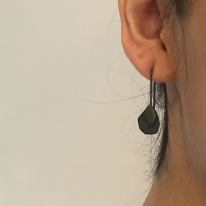 Black petal earrings
